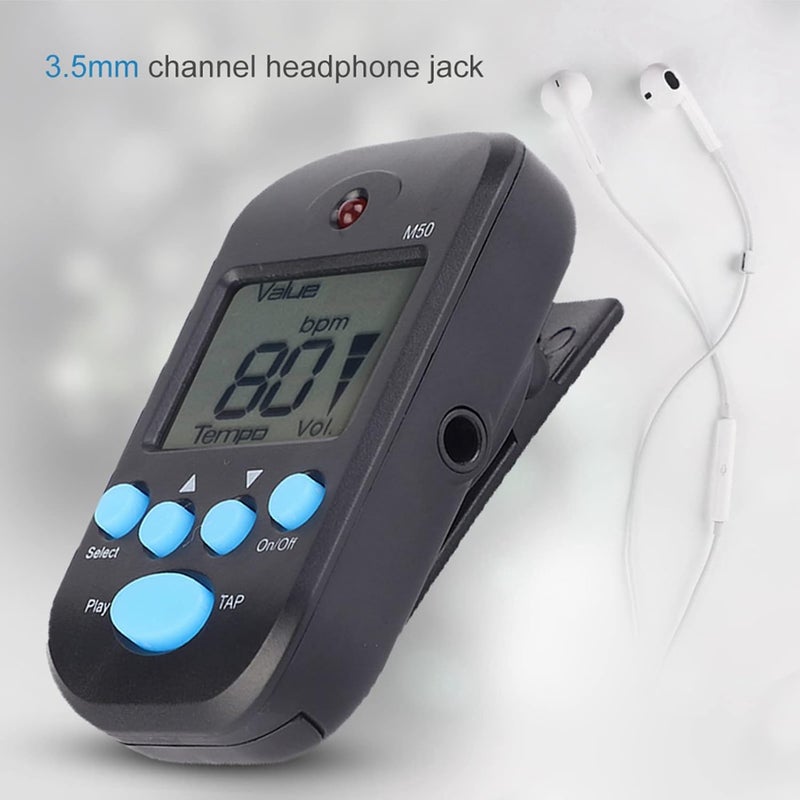 Fydun LCD Digital M50 Metronome Tempo Guitar Music Portable Mini Digital Metronome, No Battery - Image 5